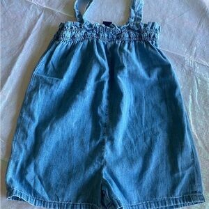GAP Light Blue Denim Romper with Elastic Waist